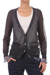silk georgette details cardigan  - 