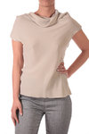 draped collar top  - 
