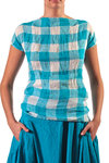 check linen top  - 
