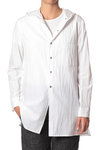 cotton hooded shirt  - 
