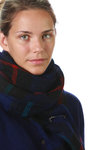 tartan mohair shawl  - 
