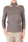 cut out detail wool sweater  - 
