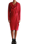 drapeable collar wool jersey dress - SHU MORIYAMA 