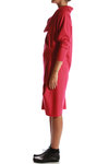 drapeable collar wool jersey dress - SHU MORIYAMA 