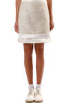 two fabrics pencil skirt  - 