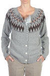 norwegian pattern knit cardigan  - 