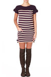 striped knit short dress  - 