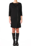 jersey and leather dress  - 