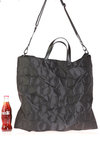 padded circle patterned polyester tote bag  - 