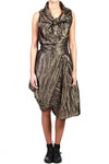 pointed skirt pleated dress  - 