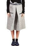 raw denim skirt  - 