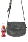 distressed leather small mail bag  - 