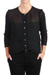 pleated cardigan  - 