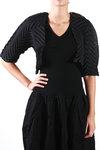 chevron design pleated bolero  - 