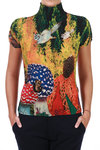 forest landscape printed top  - 