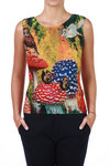 forest landscape printed tank-top  - 