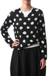 polka dot pattern reversible sweater  - 