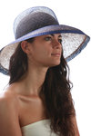 double crown wide-brimmed hat  - 