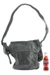 Metal lamina bonded lambskin shapeable shoulder bag  - 