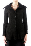 Cauliflower crinkled effect long jacket  - 