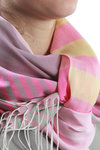 Stripe and check design shawl  - 
