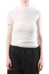 Cowl neck square pleated polyester top  - 