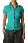 Cauliflower crinkled effect shirt jacket  - 