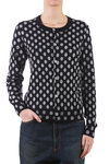 Polka dot design knit cardigan  - 