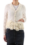 Flowers appliqué lace jacket  - 