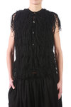 fringe knit waistcoat  - 