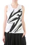 Abstract print front jersey top  - 