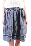 Wrinkled bar stripe cotton skirt  - 
