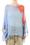 Orange stain printed blouse  - 