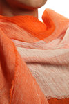 macro check linen gauze shawl  - 