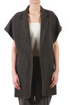 Heavy linen crepe long  jacket  - 