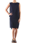 Wrap around back detail silk dress  - 
