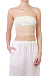 tulle detail sleeveless top  - 