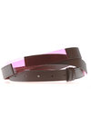 leather and clear PVC belt  - 