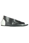 Contrast heel open toe pump  - 