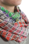 Colours sample design cashmere and silk gauze shawl  - 