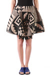 Pleated sahrouel with totem design  - 