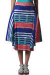 Pleated polyester ethnic design circle skirt  - 