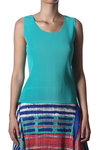 small pleated polyester sleeveless top  - 