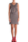 totem mask design knit tunic  - 