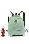 wide pleated and contrast colour printed rucksack  - 