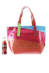 Graphic colours design glossy tote bag  - 