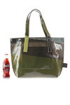 graphic colours design glossy tote bag  - 