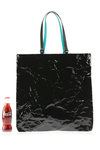 Glossy aluminium and PVC tote bag  - 