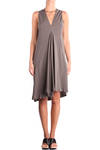 front draped detail cady dress  - 
