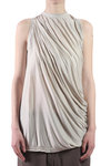 asymmetric silk jersey top  - 